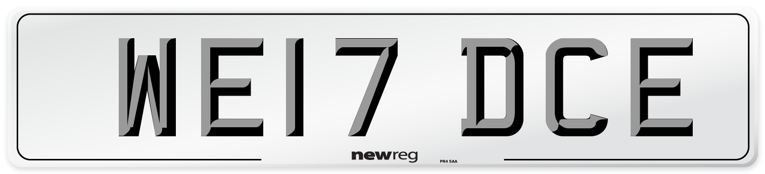 WE17 DCE Number Plate from New Reg